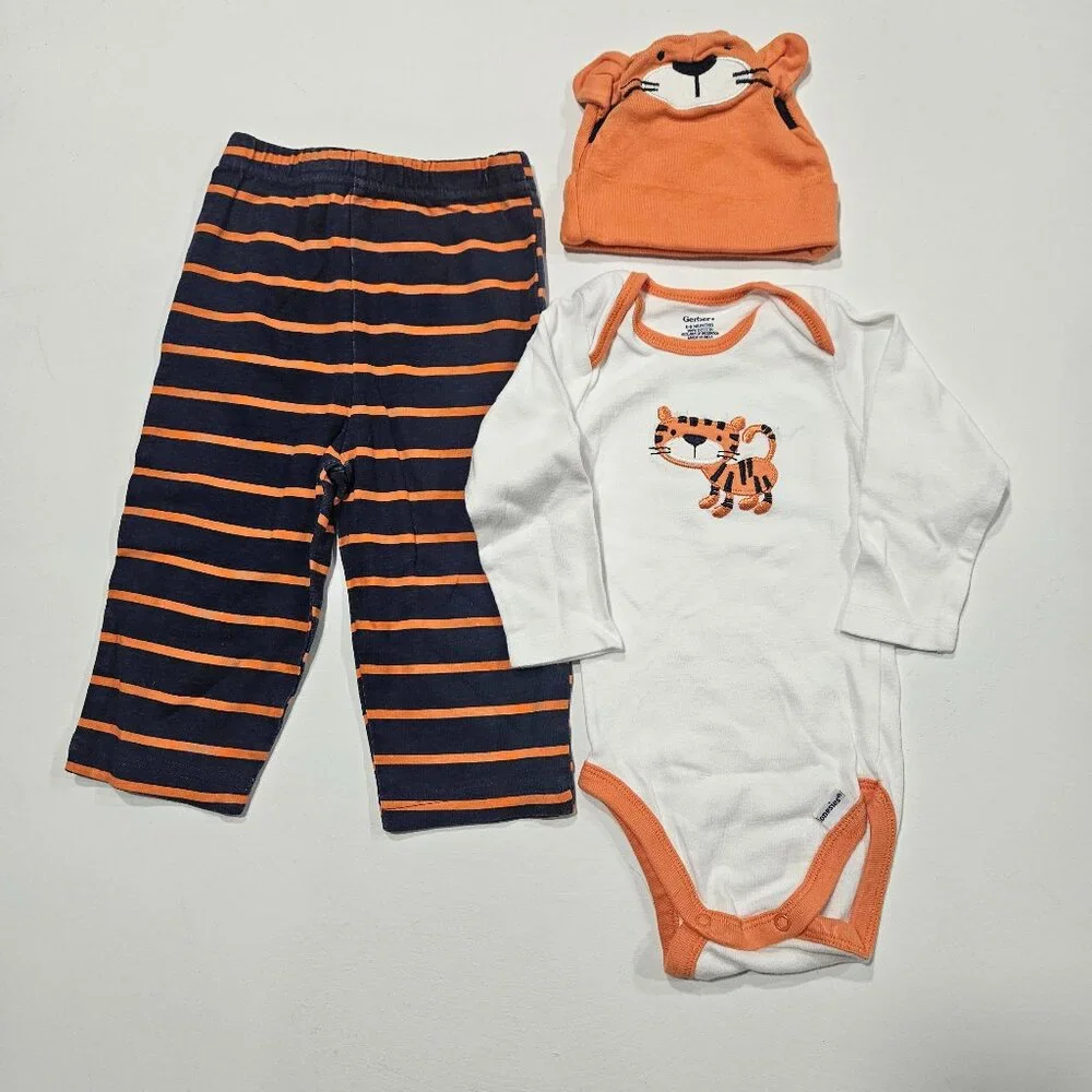 Gerber Baby Boy Outfits | Size 6M & 6-9M | 4-Piece Lot